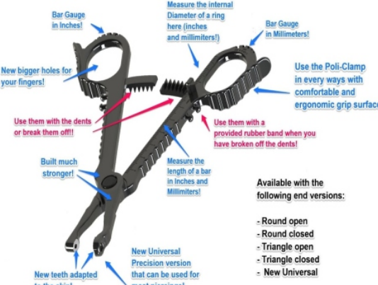 Poli Clamp piercing design
